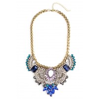 Sorrelli Jeweled Crystal Cascade Statement Necklace